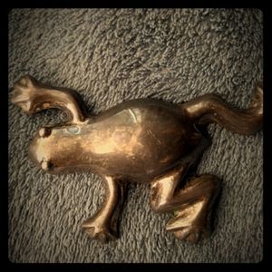 Sterling silver Frog broach ,pin